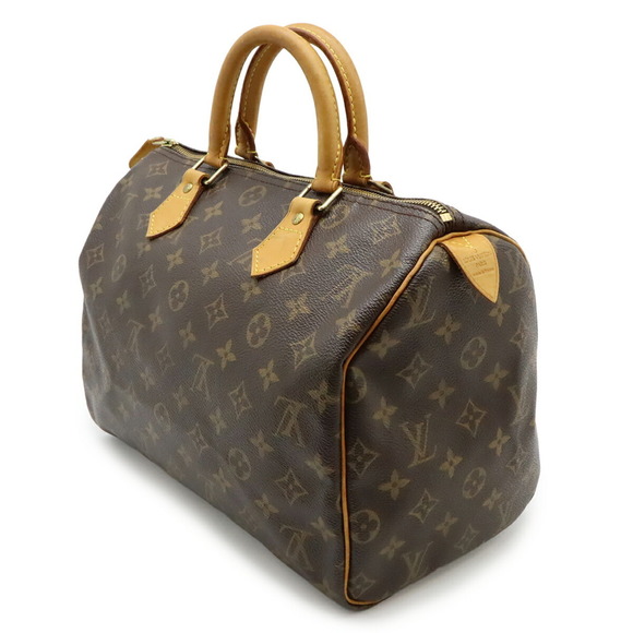LOUIS VUITTON Authentic Brown Monogram Speedy 30 Bag - Picture 3 of 9